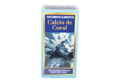 suplemento alimenticio calcio de coral 150 tabletas 600 mg azteca