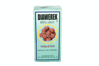 diawerek wereke y raíz de nopal del desierto 150 tabletas 400 mg azteca