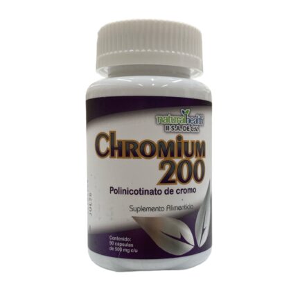 CAP CHROMIUM 200 POLINICOTINATO DE CROMO C/90 NATURAL HEALTH