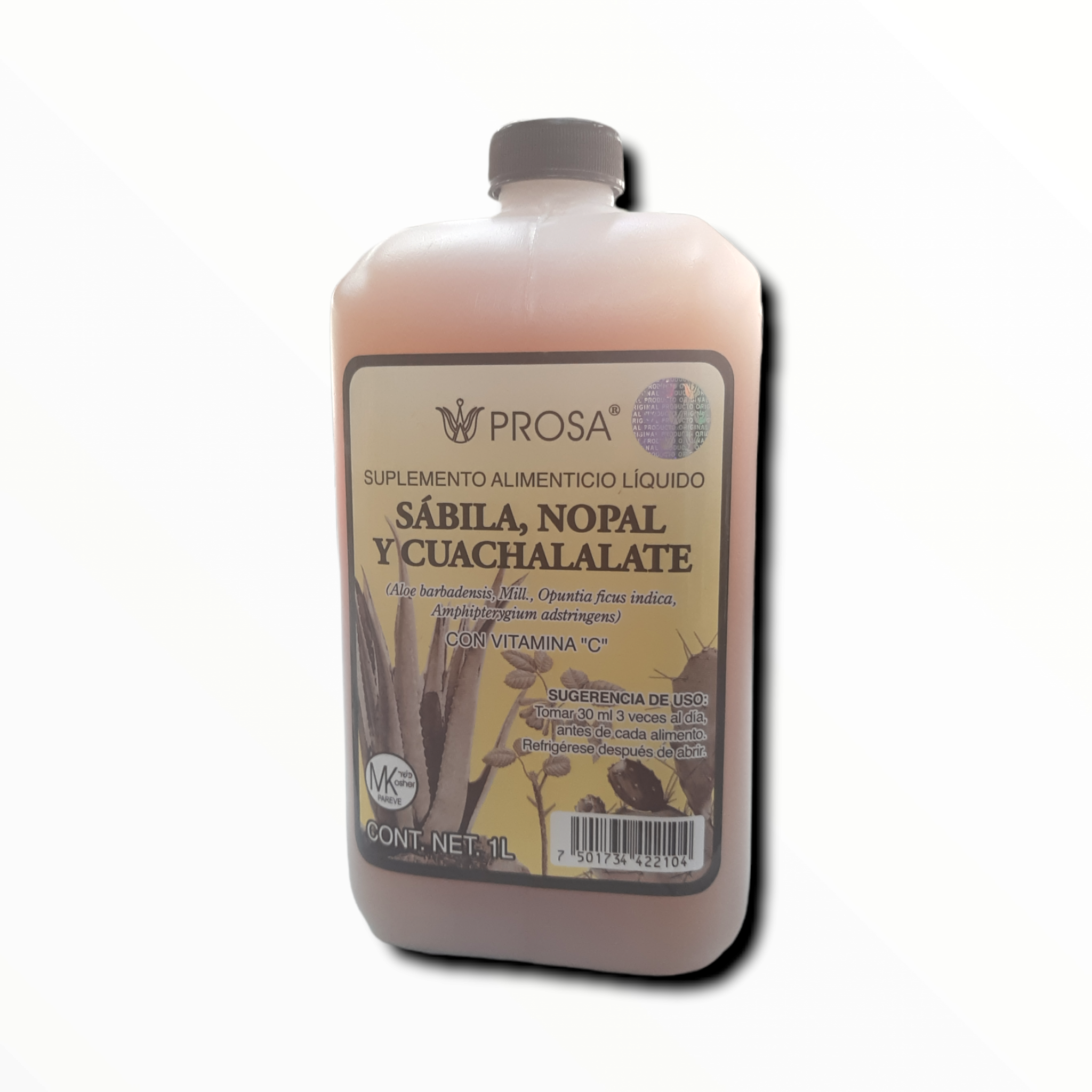 Bebida Sábila, Nopal y Cuachalalate 1 litro Prosa