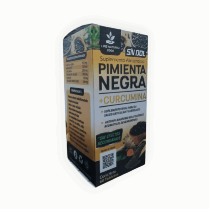 SN Dol Pimienta Negra + Curcumina 60 tabletas Life Natural