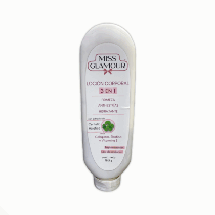 LOCION CORPORAL ANTI-ESTRIAS 3 EN 1 185 GRS MISS GLAMOUR