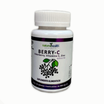 Berry-C Elderberry, Vitamiza C y Zinc 30 tabletas