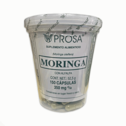moringa suplemento alimenticio 150 cápsulas 350 mg