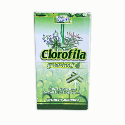 suplemento alimenticio  clorofila greenleaf 60 cápsulas 500 mg ypenza