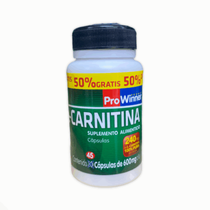 suplemento alimenticio l-carnitina 30 cápsulas pro winner