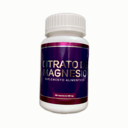 citrato de magnesio 100 tabletas  480 mg