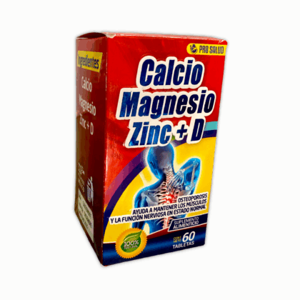 calcio magnesio zinc + d 60 tabletas pro salud