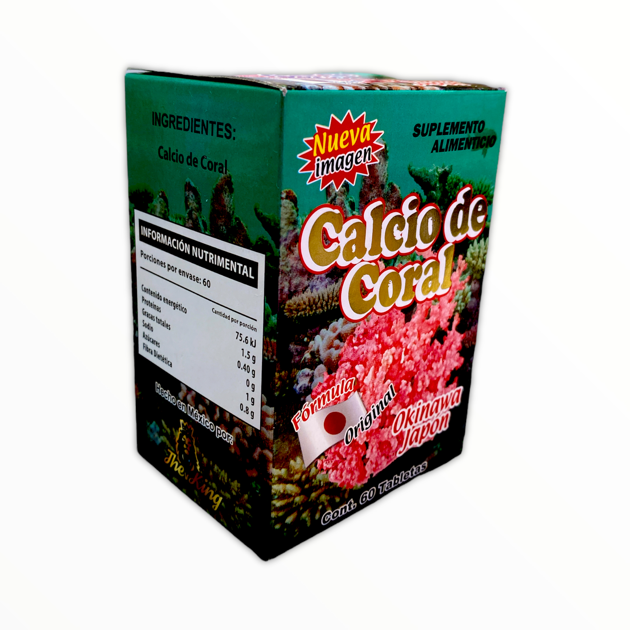Calcio de Coral Okinawa 60 tabletas The King