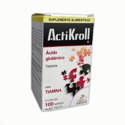 ActiKroll Ácido Glutámico 100 tabletas Salud Natural