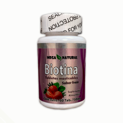 Biotina Masticable 30 tabletas Mega Natural