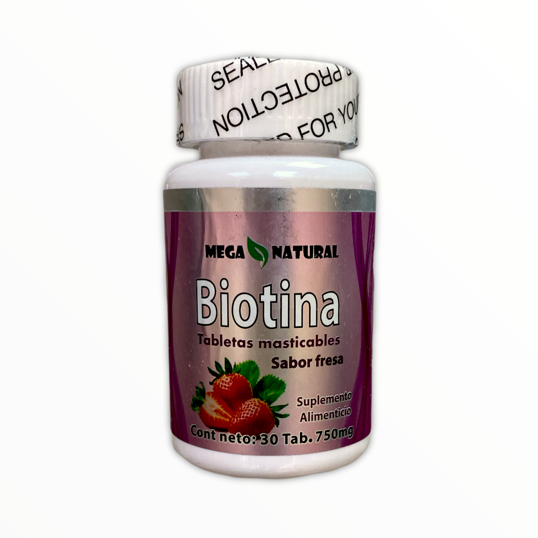 Biotina Masticable 30 tabletas Mega Natural
