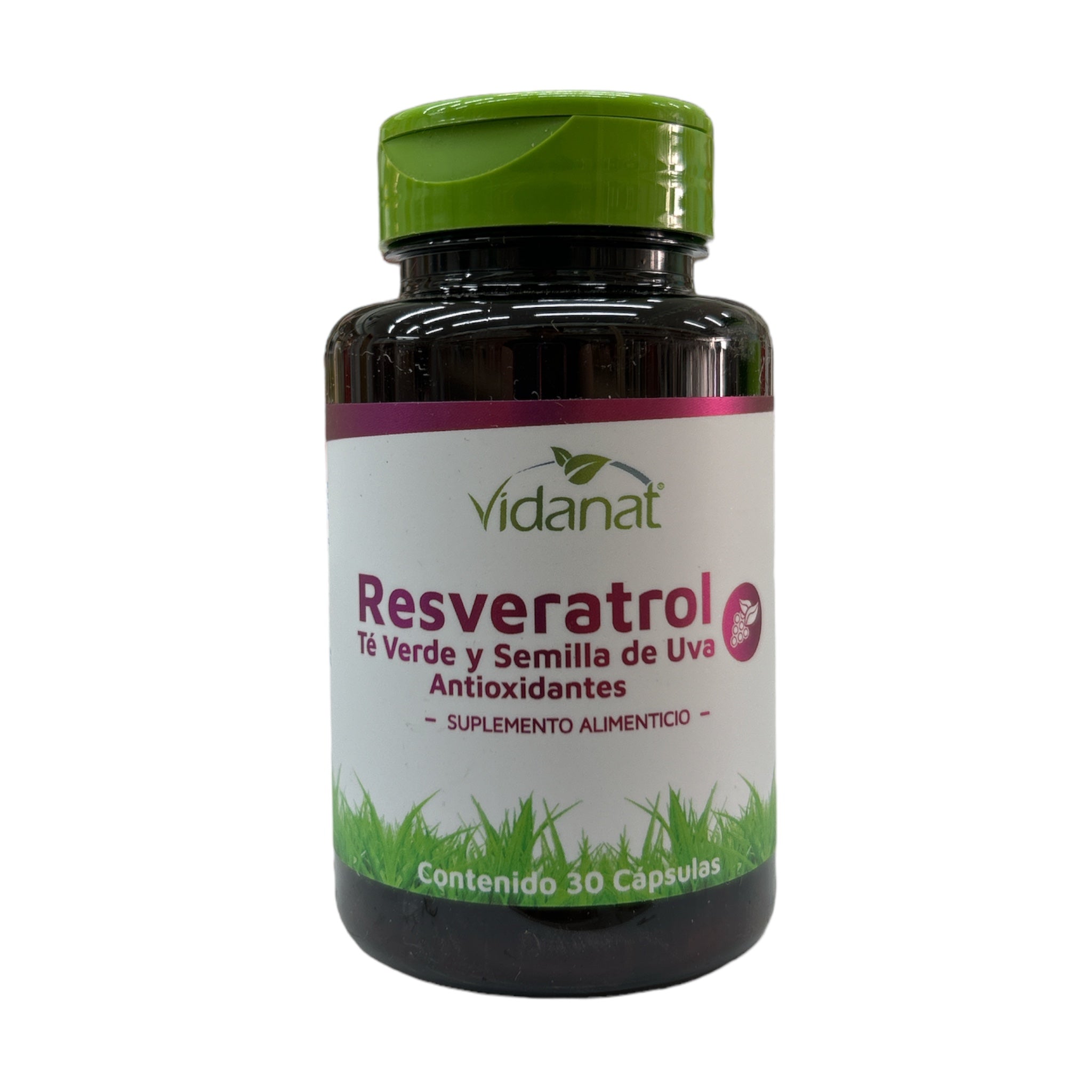 Resveratrol, Té Verde y Semilla de Uva 30 cápsulas Vidanat