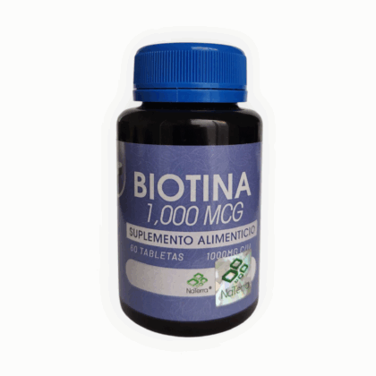 Biotina 1000 mcg 60 tabletas NaTerra