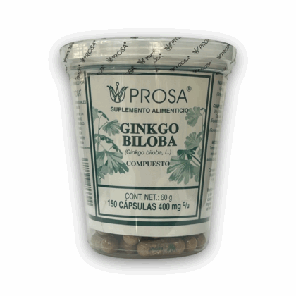 suplemento alimenticio ginko bilova 150 cápsulas prosa
