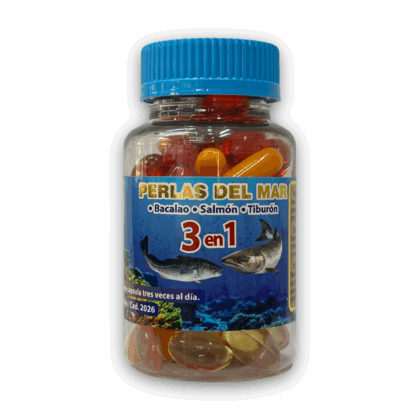 Perlas del Mar Bacalao Salmón Tiburón 30 cápsulas