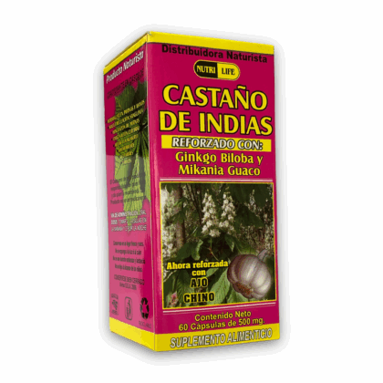 Castaño de Indias con Ginkgo Biloba Mikania Guaco Ajo Chino 60 cápsulas Nutri Life