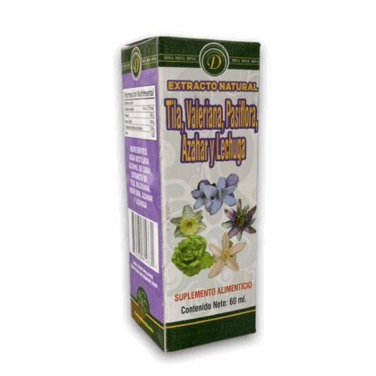Extracto Tila, Valeriana, Pasiflora, Azahar y Lechuga 60 ml Dina