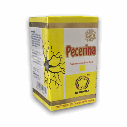 pecerina suplemento alimenticio 100 tabletas 500 mg herbomex