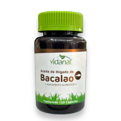 Aceite de hígado de bacalao Vidanat 120 cápsulas