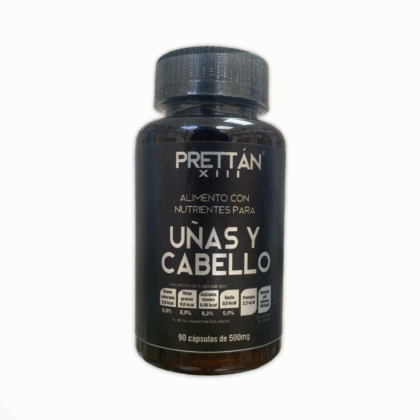 suplemento alimenticio uñas y cabello 90 cápsulas 500 mg prettan