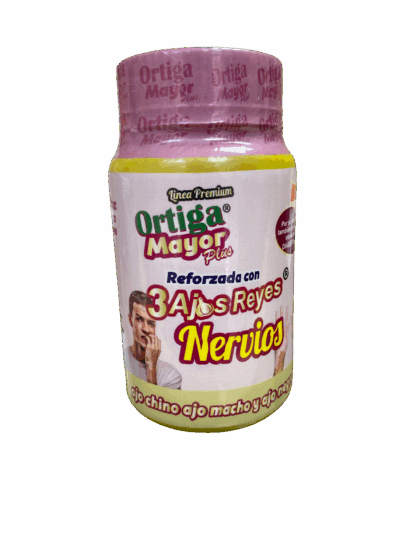 ortiga mayor plus suplemento alimenticio reforzado con 3 ajos reyes nerviops ajo chino ajo macho y ajo negro 60 tabletas